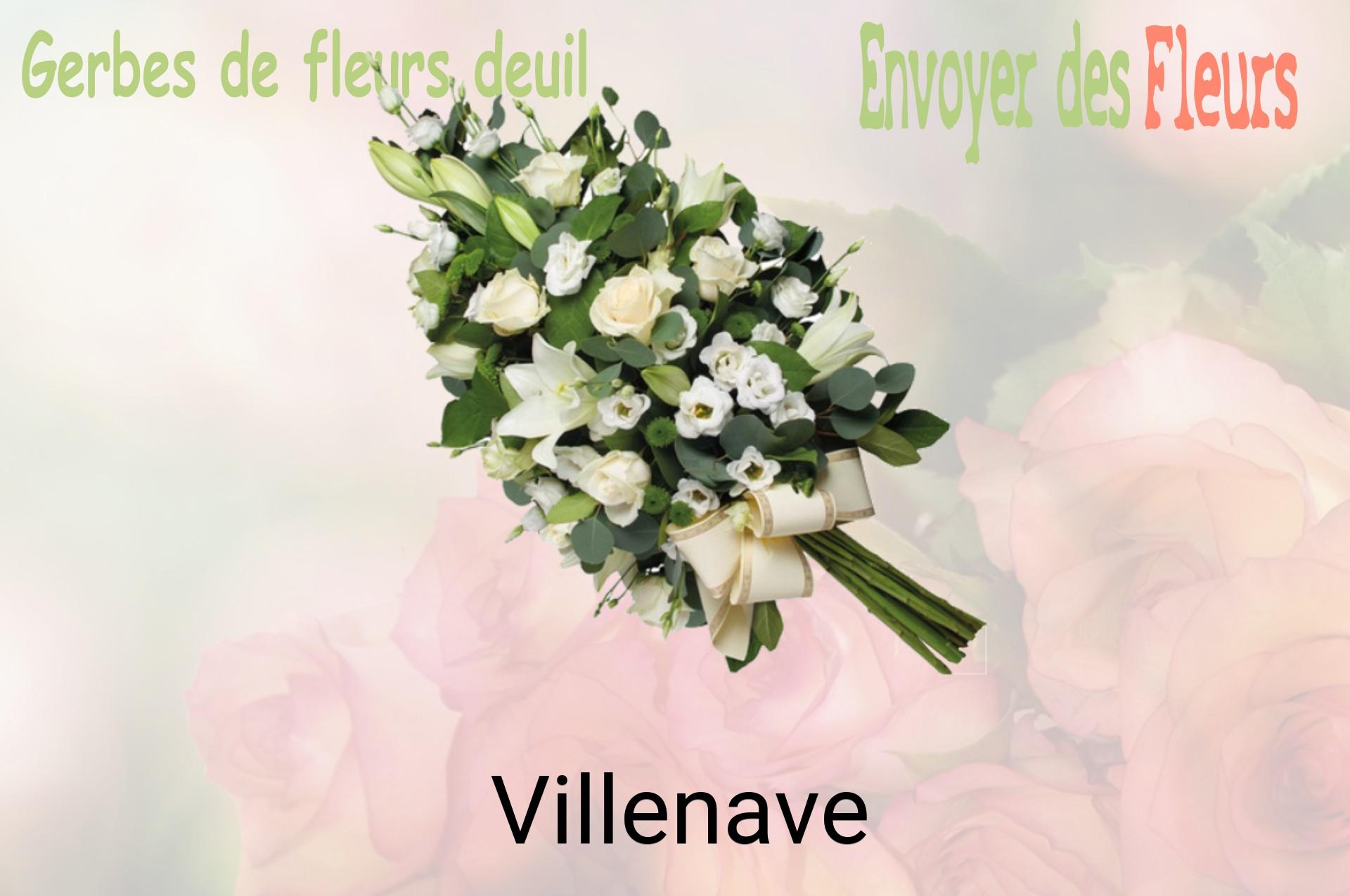 Gerbe de fleurs de deuil livrée à Villenave